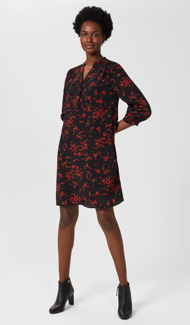 Hobbs London Katarina Floral Tunic Mini Dress US Size 6 Womens